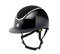 Charles Owen Kylo Crystal Wide Peak with MIPS Riding Helmet - Black Gloss/Chrome