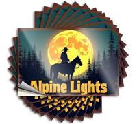 Riding Into The Alpine Lights Under A Full Moon Helmet Funky - Farm Kitchen Decor Tattoos Self Adhesive Sticker(6X9CM)