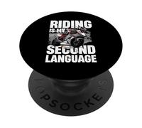 Riding Is My Second Language Motorcyclist Lifestyle PopSockets Adhesive PopGrip