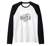 Riding Is My Second Language Motorcyclist Lifestyle Raglan Baseball Tee