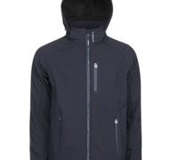 LeMieux Mens Elite Soft Shell Jacket in Navy - 2 Way Zip - Lightweight - Detachable Hood - Adjustable Cuffs - X-Small