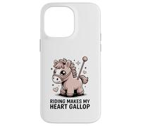 Riding Makes My Heart Gallop Cute Kawaii Pony Case for iPhone 14 Pro Max