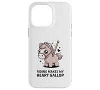 Riding Makes My Heart Gallop Cute Kawaii Pony Case for iPhone 14 Pro Max