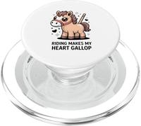 Riding Makes My Heart Gallop Cute Kawaii Pony PopSockets PopGrip for MagSafe