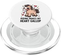 Riding Makes My Heart Gallop Cute Kawaii Pony PopSockets PopGrip for MagSafe