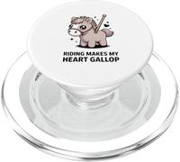 Riding Makes My Heart Gallop Cute Kawaii Pony PopSockets PopGrip for MagSafe