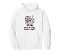 Riding Makes My Heart Gallop Cute Kawaii Pony Pullover Hoodie