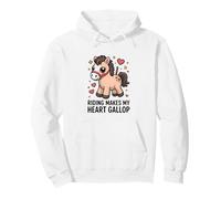 Riding Makes My Heart Gallop Cute Kawaii Pony Pullover Hoodie