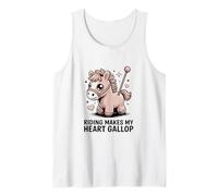 Riding Makes My Heart Gallop Cute Kawaii Pony Tank Top