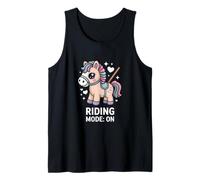 Riding Mode On Pastel Pony Hearts Equestrian Tank Top