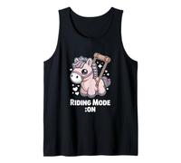 Riding Mode On Pastel Pony Hearts Equestrian Tank Top