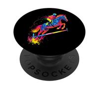 Riding Rider Horse Jumping Obstacle Sport Equestrian PopSockets Adhesive PopGrip