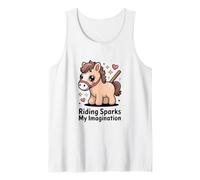 Riding Sparks My Imagination Cute Hobby Horse Tank Top