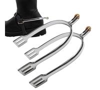 Riding Spurs - Zinc-Plated Chromed Gear | 7.6 cm Rotatable Copper Horse Tool - Lightweight Safe Design Provides Smooth Handling and Perfect for Horse Training or Long Riding Sessions