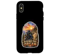 Riding The Dream Motorcycle Rider Sunset Case for iPhone X/XS