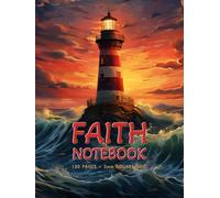 “Riding The Storm”~ Faith Notebook: 120 pages. 8.25” x 11”. Hardback. Lighthouse Cover. Interior - 5mm Square Grid