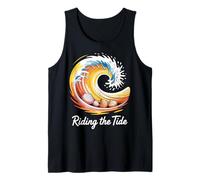 Riding the Tide Wave & Shells Design Tank Top