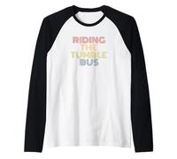Riding The Tumble Bus Funny Gymnatics Raglan Baseball Tee
