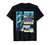 Riding to Nowhere Anime Manga Japanese Biker Art T-Shirt