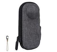 RidingRush Half-Cover Carry Sleeve Compatible with Insta360 X4/X5 - Light Gray Protective Fabric Case, Quick Slip-On Pouch, Shock-Absorbing Travel Storage Bag, 1-Pack
