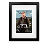 Ridley TV Cast Signed A4 Poster Photo Print Framed Autograph Gift TV Show Adrian Dunbar, Bronagh Waugh (A4 Framed & Mounted)