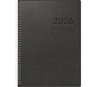 rido/idé 7027501906 | Buchkalender Mod. Conform 2026 | A4, Kunststoff, schwarz