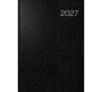 rido/idé 7027503907 Buchkalender Mod. Conform 2027 A4, Kunststoff, schwarz