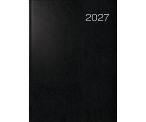 rido/idé 7027503907 Buchkalender Mod. Conform 2027 A4, Kunststoff, schwarz