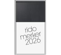 rido/idé 7035003906 | Vormerkbuch Mod. Merker 2026 | 108×201 mm, Kunststoff, schwarz