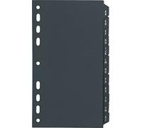 rido/idé 7065812 A-Z Index Made of Hard Film for A 5 Ring Binder/Timer/Timing 1 12 Pieces Black