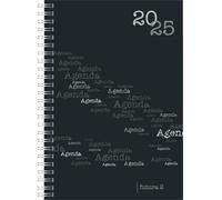 rido/idé Book Calendar Model Futura 2 (2025), 2 Pages = 1 W 5, 160 Pages, PP Cover, Black
