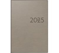 rido/idé Book Calendar Model Studio Plan Int. 2025 | 168 x 240 mm, Faux Leather, Grey