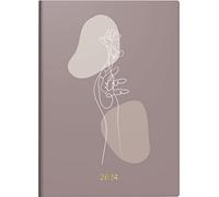 rido/idé Daily calendar ''One Line'' model Technik III 2024 Date Book 1 page = 1 day sheet size 10 x 14 cm colourful