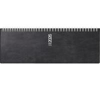rido/idé Landscape Appointment Book Mod. Septant '26 | 305 x 105 mm, Plastic, Black