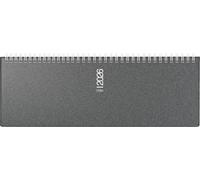 rido/idé Landscape Appointment Book Mod. Septant '26 | 305 x 105 mm, Plastic, Grey