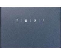 rido/idé Pocket Calendar Model Septimus '26 | A6 Landscape, Plastic, Blue
