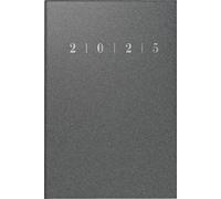 rido/idé Pocket Diary Model Partner/Industrie I (2025), 2 Pages = 1 Week, A7, 224 Pages, Plastic Cover Reflection, Anthracite