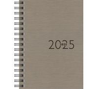 rido/idé Pocket Diary Model Perfect/Technik I (2025), 2 Pages = 1 Week, A6, 160 Pages, Faux Leather Cover, Tejo, Grey