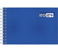 rido/idé Weekly calendar model Septimus 2024, Date Book, 2 pages = 1 week landscape sheet size 15.2 x 10.2 cm, blue