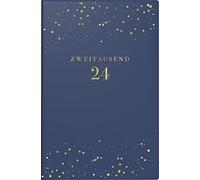 rido/idé Weekly calendar "Starry Night" model partner/industry I 2024 2 pages = 1 week sheet size 7.2 x 11.2 cm dark blue