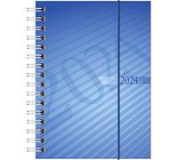rido/idé Weekly Date Book Calendar Model perfect/technology I 2024 2 pages = 1 week sheet size 10 x 14 cm blue