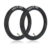 RidTianTek 16x3.0 Inner Tube with Bent Valve 45° for Ebike Mopeds Unicycles Tricycle Folding Bicycle, 16 inch 16×3.00 16×3.25 16×3.50 Tire Tubes Rubber Thickened for Bike Accessories (2 Pack)