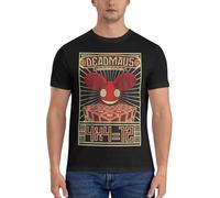 RIEANTE Men's DJ Music T-Shirts Cotton Men's Short Sleeve Shirts Cool Tops for Summer Outdoor Activities Black XL