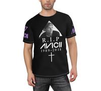 RIEANTE Men's Swedish DJ Singer Music T-Shirts Multi-Sided Printed Shirt Stylish Versatile Summer Short Sleeve Tee Tops Multicoloured 3XL