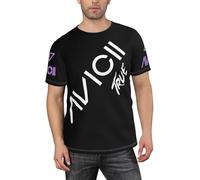 RIEANTE Men's Swedish DJ Singer Music T-Shirts Multi-Sided Printed Shirt Stylish Versatile Summer Short Sleeve Tee Tops Multicoloured 3XL