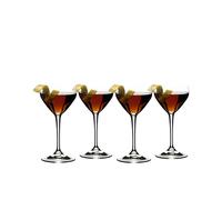 Riedel Drink Specific Glassware, Nick & Nora Cocktail Glass, 4oz, Old-Fashioned Stemmed Cocktail Glasses, Martini, Manhattan, Set of 4
