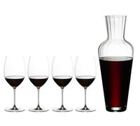 Riedel Veritas Cabernet Merlot Mosel Decanter & Set Of 4 Glasses