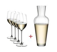 Riedel Veritas Riesling Zinfandel Mosel Decanter & Set Of 4 Glasses