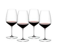 Riedel Glasses Veloce Cabernet/Merlot Clear Crystal Premium Machine-Made 4-Pack