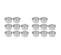 rieder 16 Pieces Individual Molds Pudding Molds Cups Mini Chocolate Molten Pans Non-Stick Cupcake Cake Cookie Pudding Mold